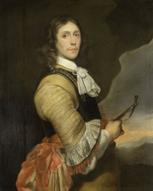 Portrait of a Captain by Nicolaas Wieringa Oil Painting