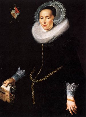 Portrait of Johanna Le Maire by Nicolaes Eliasz Pickenoy Oil Painting