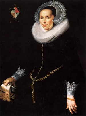Portrait of Johanna Le Maire by Nicolaes Eliasz Pickenoy - Oil Painting Reproduction