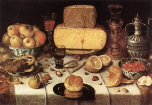 Laid Table by Nicolaes Gillis Oil Painting