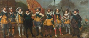 Archers of the flag of Captain Abraham Boom and Lieutenant Oetgens van Waveren by Nicolaes Lastman Oil Painting