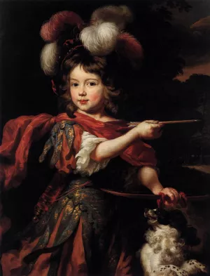 Portrait of a Boy as Adonis by Nicolaes Maes - Oil Painting Reproduction