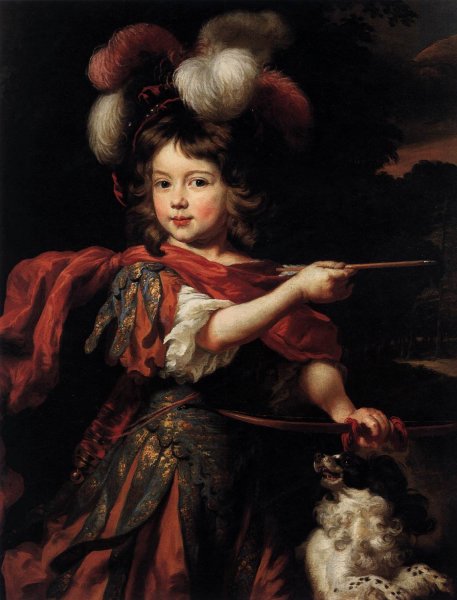 Main Product Photo of Portrait of a Boy as Adonis Painting by Nicolaes Maes