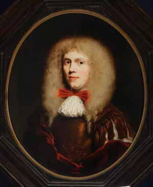 Portrait of a man in a wig by Nicolaes Maes Oil Painting