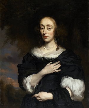 Portrait of a Woman Wearing a Black Dress by Nicolaes Maes Oil Painting