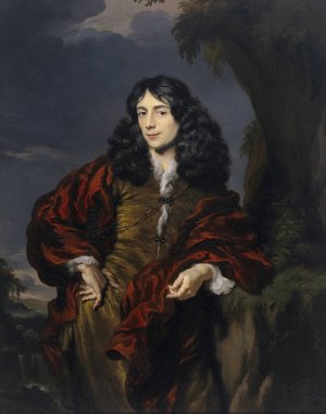 Portrait of a young man, possibly Simon van Alphen by Nicolaes Maes Oil Painting
