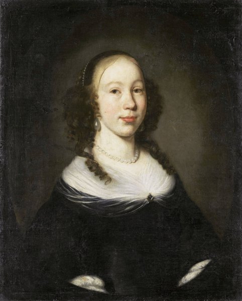 Portrait of a young Woman  by Nicolaes Maes - Hand-Painted Oil Painting Reproduction