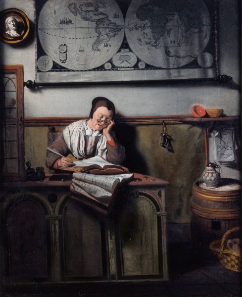 The Account Keeper  by Nicolaes Maes - Hand-Painted Oil Painting Reproduction