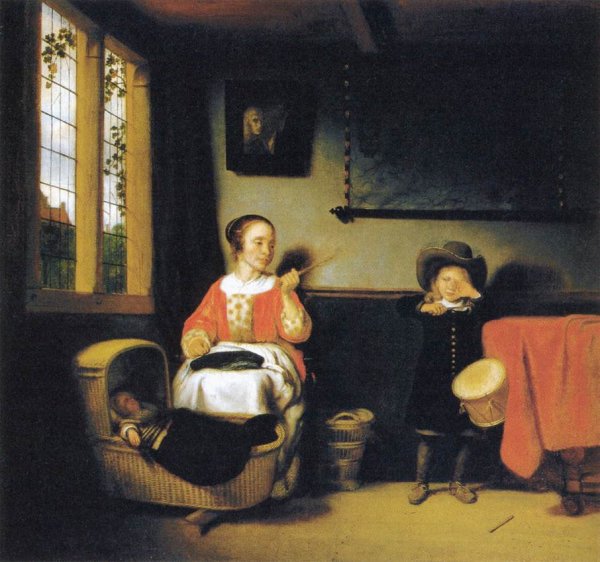 The Naughty Drummer Boy by Nicolaes Maes - Hand-Painted Oil Painting Reproduction