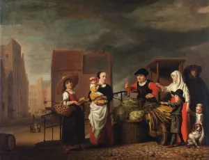 Vegetable Market by Nicolaes Maes Oil Painting