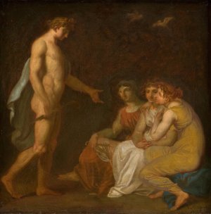 Apollo charging the Parcae to visit Ceres, who has fled from the Earth by Nicolai Abraham Abildgaard Oil Painting