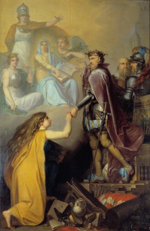 Christian III Succouring Denmark by Nicolai Abraham Abildgaard Oil Painting