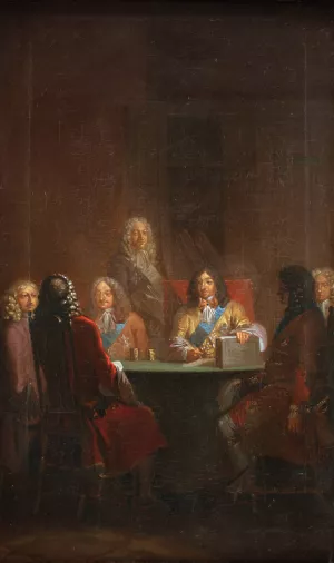 Christian V Presents Danish Law 1683 by Nicolai Abraham Abildgaard Oil Painting