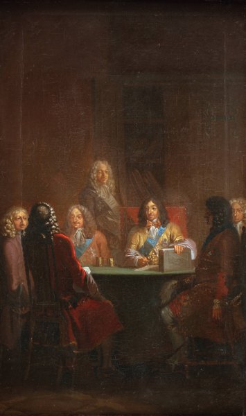 Christian V Presents Danish Law 1683  by Nicolai Abraham Abildgaard - Hand-Painted Oil Painting Reproduction