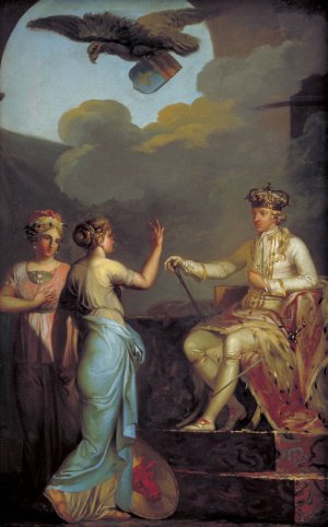 Christian VII Uniting The Ducal With The Royal Part Of Holstein In 1773 by Nicolai Abraham Abildgaard Oil Painting