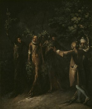 From Ludvig Holbergs's The Journey of Niels Klim to The World Underground by Nicolai Abraham Abildgaard Oil Painting