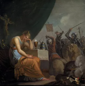 Hierarchy At Its Peak At The Time Of The Crusades by Nicolai Abraham Abildgaard Oil Painting