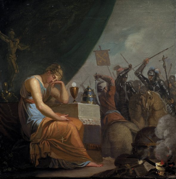 Main Product Photo of Hierarchy At Its Peak At The Time Of The Crusades  Painting by Nicolai Abraham Abildgaard