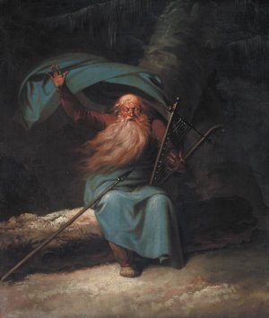 Ossian Singing His Swan Song by Nicolai Abraham Abildgaard Oil Painting