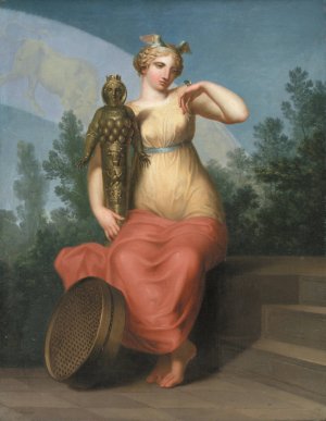 Philosophy. Allegorical figure by Nicolai Abraham Abildgaard Oil Painting