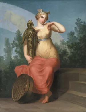 Philosophy. Allegorical figure by Nicolai Abraham Abildgaard Oil Painting