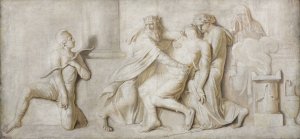 The Death of Achilles by Nicolai Abraham Abildgaard Oil Painting