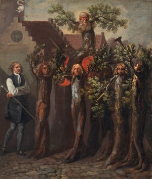 The Triumph of a Potuan, whose Reform Proposal has been Approved by Nicolai Abraham Abildgaard Oil Painting