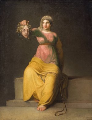 Theology. Allegorical Figure by Nicolai Abraham Abildgaard Oil Painting