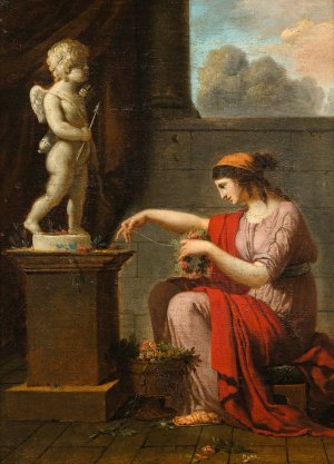 Offering To Love by Nicolas-Andre Monsiau Oil Painting