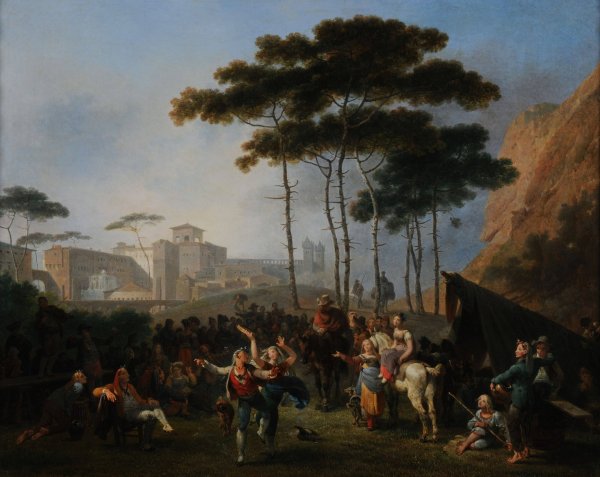 Danses villageoises  by Nicolas-Antoine Taunay - Hand-Painted Oil Painting Reproduction