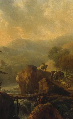 Mountain Landscape by Nicolas Antoine Taunay - Oil Painting Reproduction