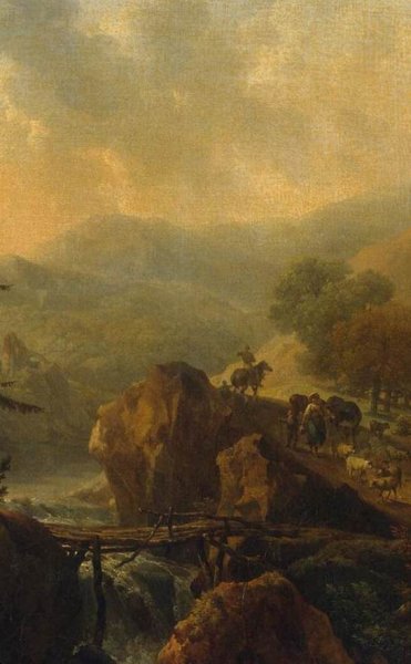 Main Product Photo of Mountain Landscape Painting by Nicolas Antoine Taunay