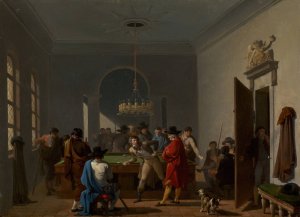The Billiard Room by Nicolas-Antoine Taunay Oil Painting