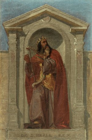 David, roi d'Israel by Nicolas Auguste Hesse Oil Painting