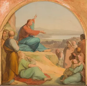 Le Sermon sur la montagne by Nicolas Auguste Hesse Oil Painting