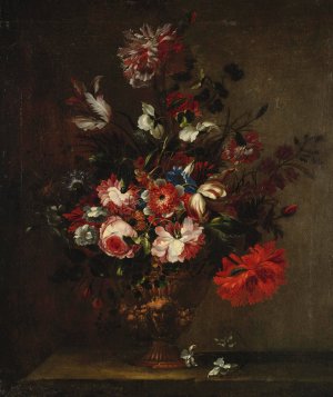 Still Life With Flowers by Nicolas Baudesson Oil Painting