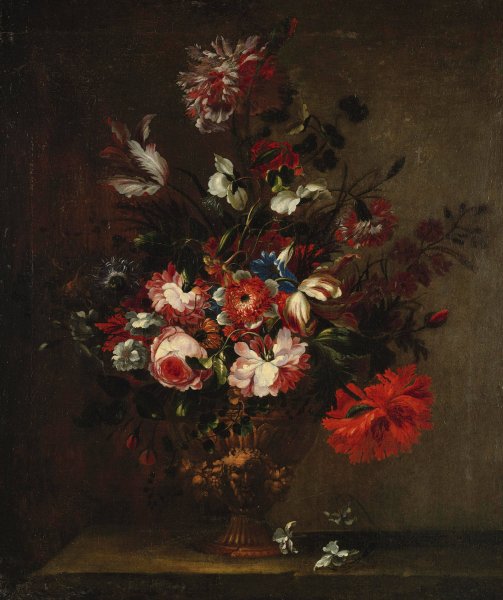 Still Life With Flowers by Nicolas Baudesson - Hand-Painted Oil Painting Reproduction