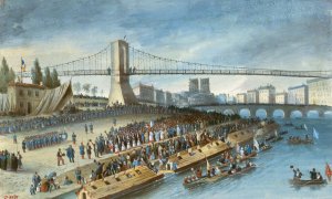 Benediction des insurges de Juin 1848 partant pour l'Algerie, le 8 octobre 1848. by Nicolas Bazin Oil Painting