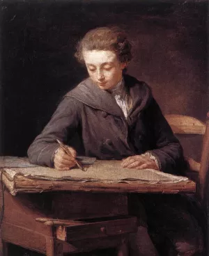 The Young Draughtsman by Nicolas-Bernard Lepicie Oil Painting
