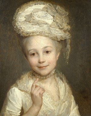 Emilie Vernet by Nicolas Bernard Lepicie Oil Painting