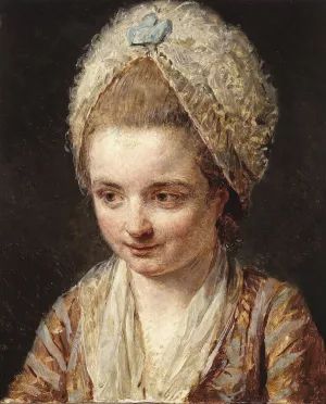 La Coiffe blanche Oil painting by Nicolas Bernard Lepicie