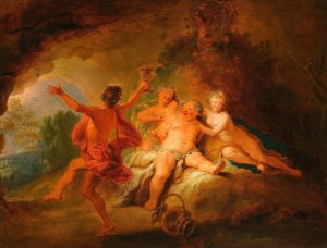 Bacchanalia by Nicolas Bertin Oil Painting