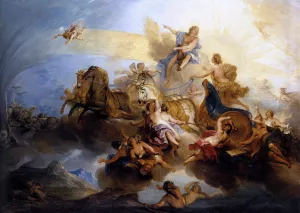 Phaethon on the Chariot of Apollo by Nicolas Bertin - Oil Painting Reproduction