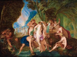 The Danaides In Hell by Nicolas Bertin Oil Painting