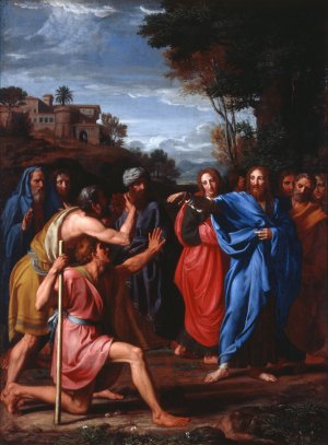 Christ Healing the Blind by Nicolas Colombel Oil Painting