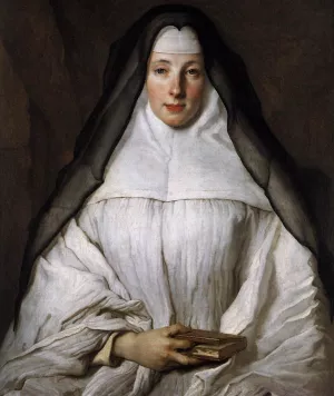 Elizabeth Throckmorton, Canoness of the Order of the Dames Augustines Anglaises by Nicolas De Largilliere - Oil Painting Reproduction