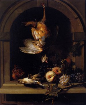 Partridge in a Niche by Nicolas De Largilliere Oil Painting