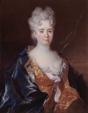 Portrait d'Anne-Therese de Marguenat de Courcelles, marquise de Lambert by Nicolas De Largilliere Oil Painting