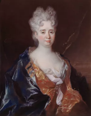 Portrait d'Anne-Therese de Marguenat de Courcelles, marquise de Lambert by Nicolas De Largilliere Oil Painting