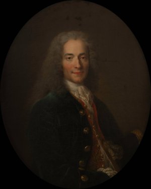 Portrait de Voltaire by Nicolas De Largilliere Oil Painting
